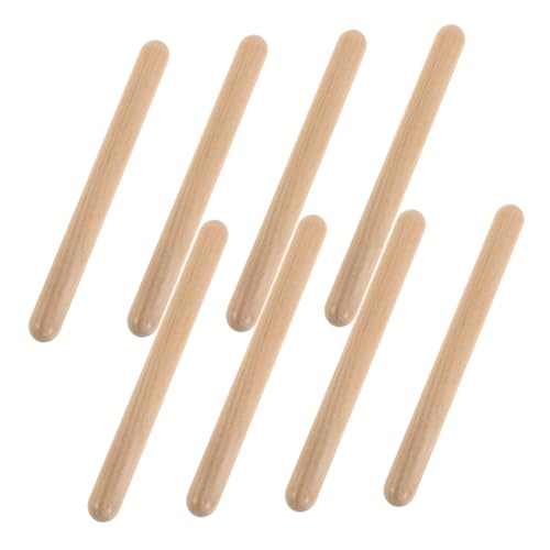 ibasenice 4 Paare Schlagzeug Percussion-Stick, Rhythmus-Stick Musik-Rhythmus-Stick Musikinstrument-Rhythmus-Stick Lehrmittel, Trommelstöcke Retro-kerzenhalter Khaki Holz von ibasenice
