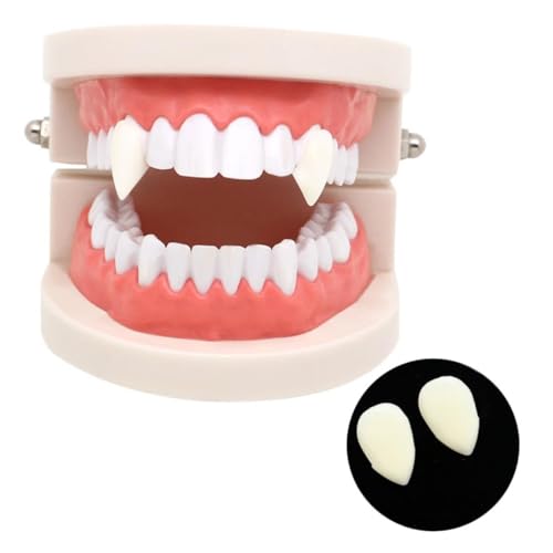 ibasenice 4 Paare Vampirprothesen Halloween schminke Halloween Make up Lustiges Fasching Accessoires funnytoys Reißzähne gefälscht Halloween-Zahn-Requisite Halloween-Gebiss Weiß von ibasenice