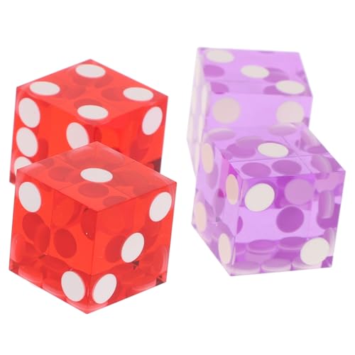 ibasenice 4 Präzisions Acryl Würfel Sechsseitig Bunte Punkte Würfel Für Spiele Unterhaltung Zuhause Strand Pub Zufällige Farbe von ibasenice