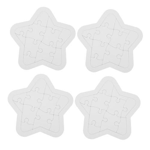 ibasenice 4 Sätze Blanko Puzzle Sterne zum Bemalen und Gestalten für DIY Bastelset Große Puzzleteile Malmaterial Geschenkidee für Junge Mädchen Kreative Beschäftigung ibasenice 4 Sätze Blanko Puzzle Sterne zum Bemalen und Gestalten für DIY Bastelset Große Puzzleteile Malmaterial Geschenkidee für Junge Mädchen Kreative Beschäftigung von ibasenice