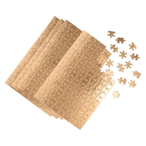 ibasenice 4 Sätze Blanko-Puzzles Gold Teile Je Sublimation Blanko Jigsaw für DIY Malspaß und Heat Transfer Bastelprojekte Lernspielzeug von ibasenice