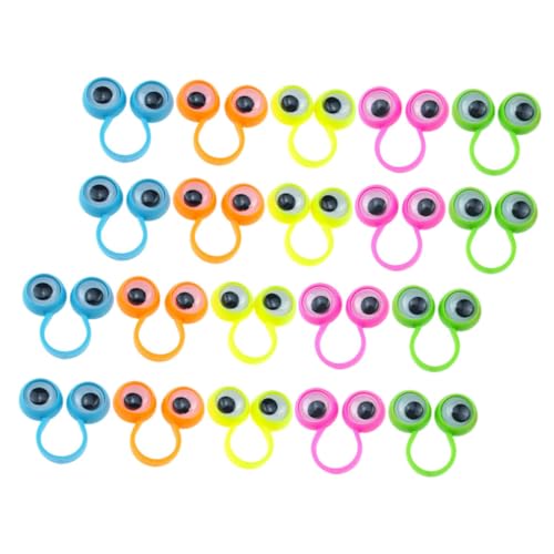 ibasenice 4 Sätze Fingerring Interaktives Party Fingerpuppen Augen Augäpfel Ringe Augen Fingerspielzeug Entzückendes Spielspielzeug Plastik 30 Stück * 4 von ibasenice