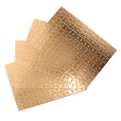 ibasenice 4 Sätze Goldene Blanko-Puzzles Teile Je Stabile DIY Puzzle für Bemalen Sublimation und Kreativgestaltung Wiederverwendbar für Kunstunterricht und Bastelprojekte von ibasenice