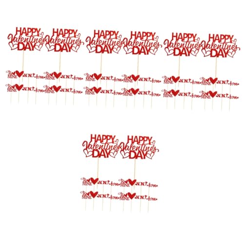 ibasenice 4 Sätze Kucheneinsätze Zum Valentinstag Party Birthday Cake Decoration Birthday Cake Topper Cupcake-dekoration Zum Geburtstag Cupcake-topper Hölzern Rot 50 Stück * 4 ibasenice 4 Sätze Kucheneinsätze Zum Valentinstag Party Birthday Cake Decoration Birthday Cake Topper Cupcake-dekoration Zum Geburtstag Cupcake-topper Hölzern Rot 50 Stück * 4 von ibasenice
