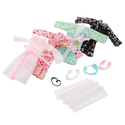 ibasenice Komplettes Puppenspielset 4 Sets Mit Süßer Puppenkleidung Bademantel Handtuch Stirnband Nachtwäsche Für Mädchen ibasenice Komplettes Puppenspielset 4 Sets Mit Süßer Puppenkleidung Bademantel Handtuch Stirnband Nachtwäsche Für Mädchen von ibasenice