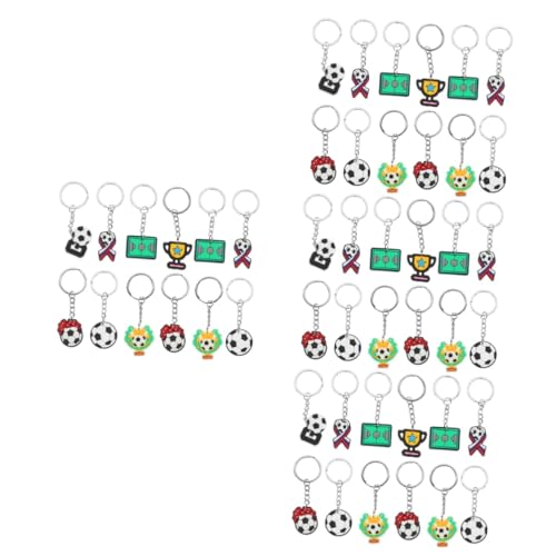 ibasenice 4 Sätze Teiliges Fußball Schlüsselanhänger Tragbarer Fußball Schlüsselring Dekorativer Anhänger Für Taschen Souvenir Für Sportliebhaber Hochwertiges Und Eisenmaterial 35 Stück * 4 von ibasenice