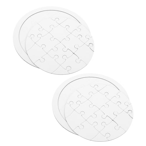 ibasenice 4 Sätze Teiliges Rundes Blanko Puzzle aus Papier zum Bemalen und Zeichnen DIY Jigsaw Puzzle Board für Kreatives Malen Fördert Feinmotorik und Gehirnentwicklung Einfach zu Gestalten ibasenice 4 Sätze Teiliges Rundes Blanko Puzzle aus Papier zum Bemalen und Zeichnen DIY Jigsaw Puzzle Board für Kreatives Malen Fördert Feinmotorik und Gehirnentwicklung Einfach zu Gestalten von ibasenice