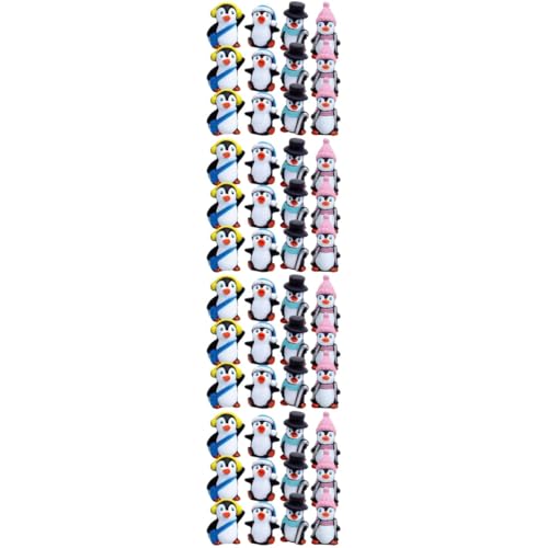 ibasenice 4 Sätze Winter-pinguin-ornament Pinguin Weihnachtsschmuck Pinguine Miniaturfiguren Miniaturen Figuren Toy Miniatur-pinguin-dekoration Miniatur-pinguin-statue Vinyl 12 Stück * 4 von ibasenice