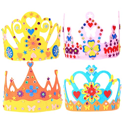 ibasenice 4 Sätze handgefertigte Krone Partytaschen für Kindergeburtstage Kronen für kinderparty mitgebsel babyshowergeschenk DIY materialien Geburtstagskronenhut-Requisiten ibasenice 4 Sätze handgefertigte Krone Partytaschen für Kindergeburtstage Kronen für kinderparty mitgebsel babyshowergeschenk DIY materialien Geburtstagskronenhut-Requisiten von ibasenice