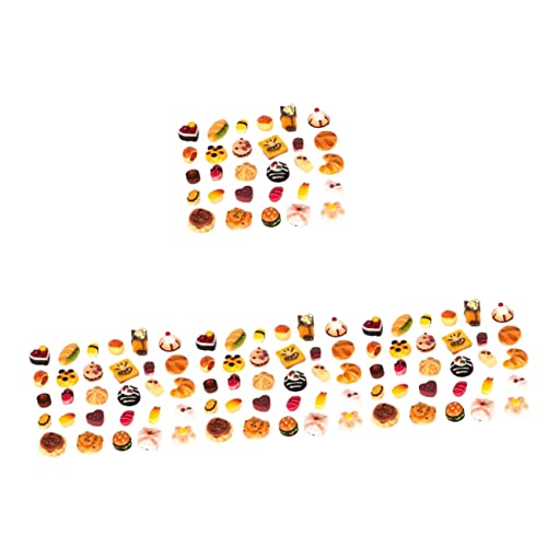 ibasenice 4 Sätze simuliertes Brot simuliertes Minibrot gefälschter Nachtisch Spielzeuge Modelle kreatives vorgetäuschtes Spielzeug Kunstbrotmodell Lebensmittel gefälschtes Essen Ornamente von ibasenice