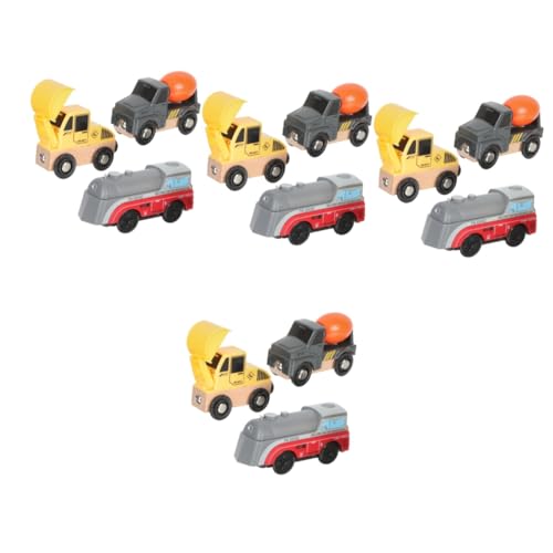 ibasenice 4 Sätze Baufahrzeug Elektroautos für Kinder LKW-Spielzeug für Kinder Kinderspielzeug Spielzeuge Auto Model Lernspielzeug für Kinder Puzzle technisches Fahrzeug schmücken einstellen von ibasenice