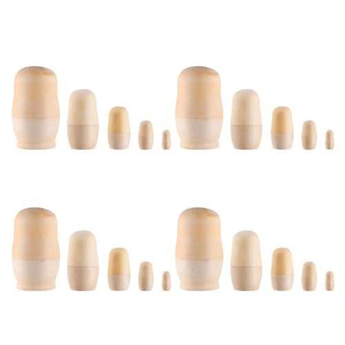 ibasenice Unpainted Russian Dolls 4 Sets unbemalte russische Nesting Dolls unfertige Leere Puppe DIY 5 Matroschka Nesting Dolls Personalisieren Erstellen Sie Ihr eigenes Holzpuppenset Khaki ibasenice Unpainted Russian Dolls 4 Sets unbemalte russische Nesting Dolls unfertige Leere Puppe DIY 5 Matroschka Nesting Dolls Personalisieren Erstellen Sie Ihr eigenes Holzpuppenset Khaki von ibasenice