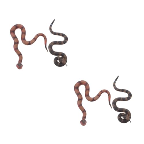 ibasenice 4 Stck. Teiliges Realistisches Gummischlangen aus Weichem Flexiblem Material Detailgetreue Klapperschlange und Giftschlange Langlebig Pflegeleicht für Halloween Garten Streiche und von ibasenice