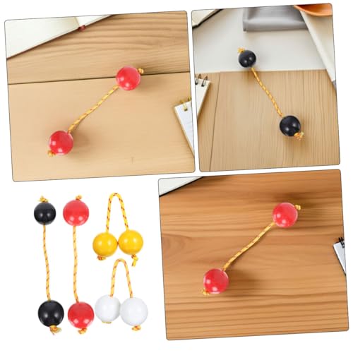 ibasenice 4 Stück Aslatuas Rhythmischer Ball Handheld Percussion Rassel Double Gourd Shaker für Partys Jugendliche Erwachsene Musikspielzeug von ibasenice