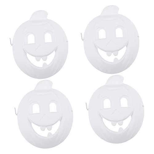 ibasenice 4 Stück DIY-Maske LED-Maske gruselige Halloween-Maske beängstigende Maske halloween dekoration halloween-dekoration leere Halloween-Maske Maskerademaske für Zellstoff Weiß von ibasenice