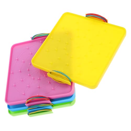ibasenice 4 Stück Doppelseitiges Geoboard Set Teiliges Set aus Kunststoff mit Gummibändern für Mathematische Bildung für Gruppenarbeit und Kreatives Lernen im Klassenzimmer ibasenice 4 Stück Doppelseitiges Geoboard Set Teiliges Set aus Kunststoff mit Gummibändern für Mathematische Bildung für Gruppenarbeit und Kreatives Lernen im Klassenzimmer von ibasenice