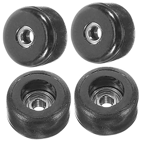 ibasenice 4 Stück Finger-Skateboard-Rad Fingerskate Fingerroller-Modell Skate-Roller-Modell Fingerspielzeug Fingerrollen Skaten Mini-Skateboard Rostfreier Schwarz von ibasenice