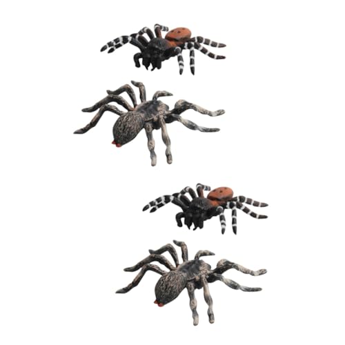 ibasenice 4 Stück lebendige Spinne sankastenspielsachen Kinder mitgebsel Kindergeburtstag gefälschte Spinnen gefälschtes Insektenmodell Spielzeug Halloween-Dekorationen Tiere Modellfigur von ibasenice