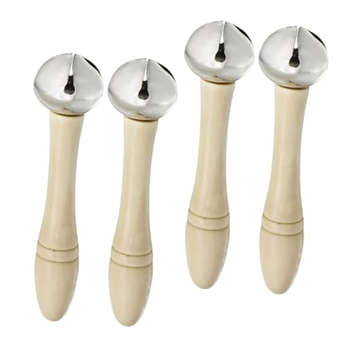 ibasenice 4 Stück Glocken Musikinstrument Glockenspiel Instrument Musikinstrumente Musikspielzeug Krachmacher Für Sportveranstaltungen Metall Silber von ibasenice