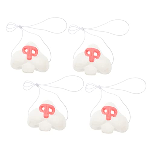 ibasenice 4 Stück Hasennase Tiere Plüsch Käfig Aufblasbares Kinderkostüm Ratte Hasenkostüm Requisite Kaninchennase Kaninchen-Cosplay-Stütze Kaninchen verkleiden Nase Vinyl von ibasenice