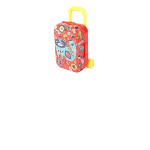ibasenice 4 Stück Kinderspielhaus Spielzeugauto Trolley Koffer Mini Gepäck Kinderkoffer Trolley Aufbewahrungsbehälter Kinderspielzeug Simulation Trolley Abs Kunststoff von ibasenice