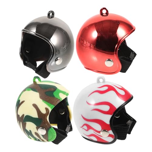 ibasenice 4 Stücke Huhn Helm Spielzeug Set Haustier Vogel Hut Mini Helme für Outdoor Spaß von ibasenice