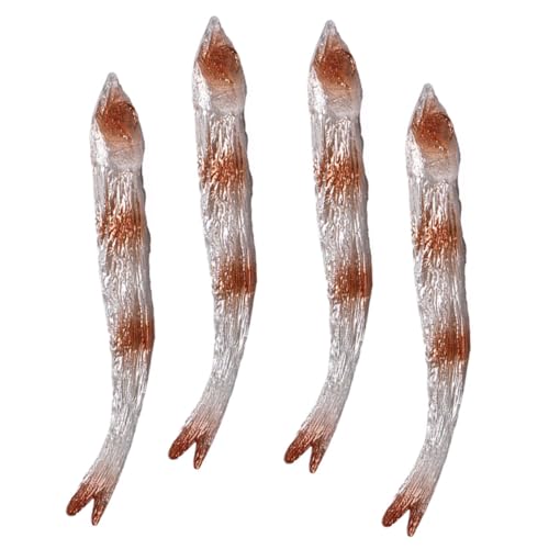 ibasenice 4 Stück Künstlicher Schlammfisch, Künstlicher Schlammfisch, Künstliche Simulation, Lebensmittel, Gefälschte Lebensmittel, Foto-Requisite von ibasenice