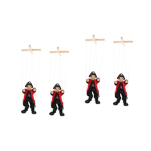 ibasenice 4 Stück Marionette Schneemannnasen zum Basteln Piratenspielzeug für Spielzeuge Kinderspielzeug Piratenpuppen aus Holz Leistungspuppen einzigartig Draht ziehen tragbares Kabel Samt von ibasenice