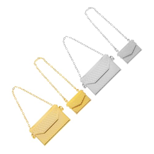 ibasenice 4 Stück Maßstab Kleine Schultertaschen Elegante Mini Geldbörsen für Puppen Zubehör Geschenkverpackt von ibasenice