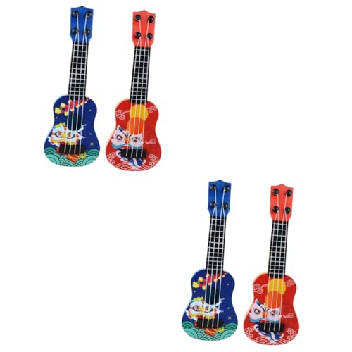 ibasenice 4 Stück Mini-Gitarre Kinderspielzeug Gitarre für Kleinkinder Instrumente für Kleinkinder 1-3 Mädchenspielzeug Mädchen Spielzeug kleine Gitarre Mädchen Gitarre Musik Ukulele Klavier von ibasenice