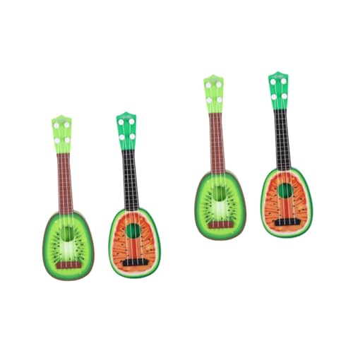 ibasenice 4 Stück Mini-Obstgitarre Musikspielzeug für Kleinkinder Hawaiianisches Ukulele-Instrument Kinderspielzeug Spielzeuge Gitarren lustiges Ukulele Spielzeug einzigartige Frucht-Ukulele von ibasenice