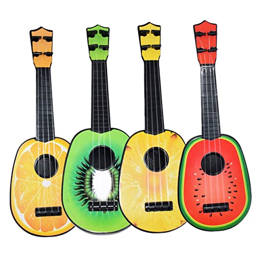 ibasenice 4 Stück Mini-Obstinstrumente Musical Toy Instruments kinderinstrumente Fruchtform Gitarrenset spielzeuge spielsachen Gitarren-Ukulele- Musikinstrumente, von ibasenice