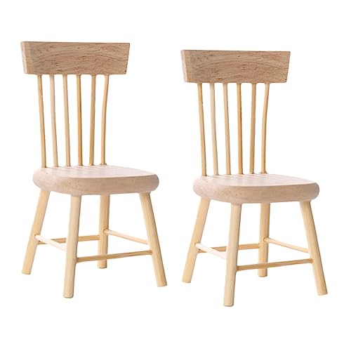 ibasenice 4 Stück Mini-Stuhl Aus Eiche Modelle Spielzeuge Mini-stühle Winziger Miniaturstuhl Miniaturmodell Eines Holzstuhls Miniatur-stuhlfigur Miniatur-holzstuhl Dekorationen Kind Möbel von ibasenice