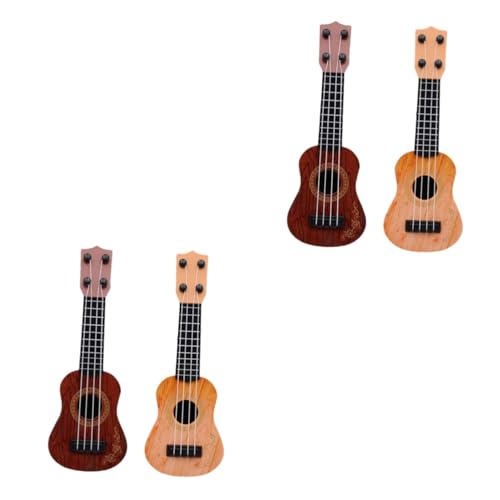 ibasenice 4 Stück Mini-Ukulele pädagogische Gitarre für Kinder Kinderspielzeug Spielzeug für Mädchen Spielzeuge Ukulele-Spielzeug für die frühe Bildung Ukulele-Modell klassisch Geschenk Baby von ibasenice