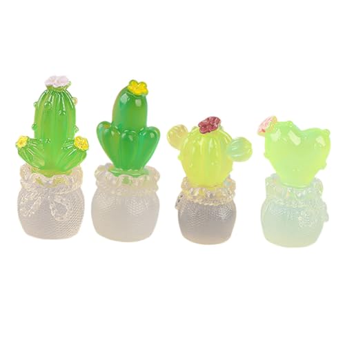 ibasenice 4 Stück Miniatur-Kaktus-Figuren, Winzige Pflanzenfigur Aus Kunstharz, Lebensechtes Kleines Pflanzenmodell ibasenice 4 Stück Miniatur-Kaktus-Figuren, Winzige Pflanzenfigur Aus Kunstharz, Lebensechtes Kleines Pflanzenmodell von ibasenice