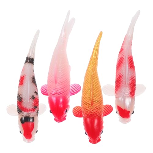 ibasenice 4 Stück Miniatur Koi Fisch Figuren Realistische Goldfische Deko für Aquarium Garten Puppenhaus Leichte Fischmodell Ornamente ibasenice 4 Stück Miniatur Koi Fisch Figuren Realistische Goldfische Deko für Aquarium Garten Puppenhaus Leichte Fischmodell Ornamente von ibasenice