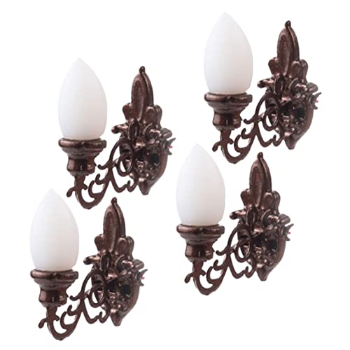 ibasenice 4 Stück Miniatur Wandleuchten Luminous Wall Lamp für Sandtisch Landschaftsmodell Retro Wandlampen für Puppenhaus und Miniaturszenen Antik Bronze Warmweiß ibasenice 4 Stück Miniatur Wandleuchten Luminous Wall Lamp für Sandtisch Landschaftsmodell Retro Wandlampen für Puppenhaus und Miniaturszenen Antik Bronze Warmweiß von ibasenice