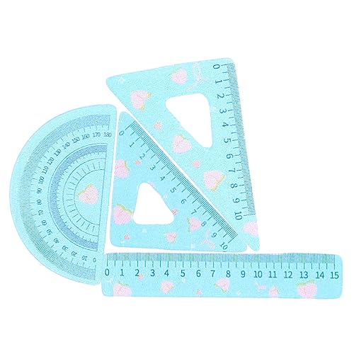 ibasenice 4 Stück Miniaturmaßstab 1 Zubehör Im Maßstab 12 Schulmaterial Für Puppen Mini-schulbedarf Für Puppen Miniaturlineale Zum Basteln Mini-lineal Mini-Sachen Miniatur-Dinge Plastik Blue von ibasenice