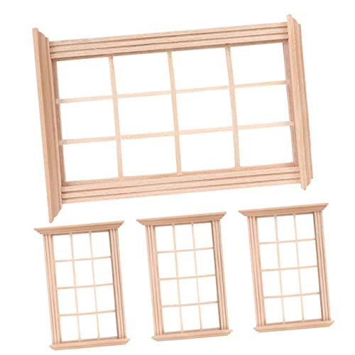 ibasenice 4stücke Miniatur Fenster Unbemalte Fensterrahmen Für Dekoration Möbel Für Kreative Projekte von ibasenice