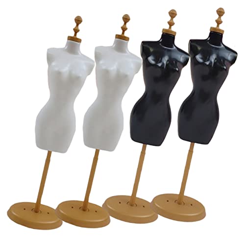 ibasenice 4 Stück Modellständer kleines Hauszubehör Plüsch Puppenkleiderständer Mini-Kleiderformen schaufensterpuppe kinderspielzeug Unterstützung für Puppenkleider Modell Abs von ibasenice
