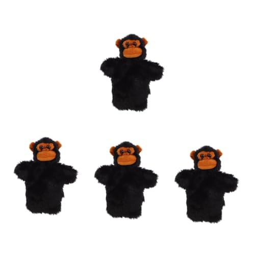 ibasenice 4 Stück Orang-utan-tierhandpuppe Handpuppen Für Babys Geschichte Erzählende Marionette Puppen Zum Geschichtenerzählen Handpuppe Spielzeug Kind Karikatur Bilderbuch Plüsch von ibasenice