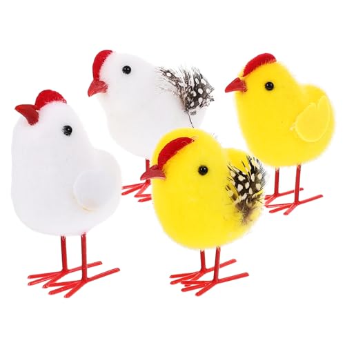 ibasenice 4 Stück Osterküken teigroller Ostern Easter Bunny ostereierfolie Geschenkidee Ostern Dekoration für Ostern kleine Küken für Ostern gefülltes Hühnchen Plüschtier Osterhuhn Schaum von ibasenice
