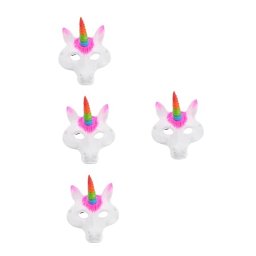 ibasenice 4 Stück PU Schaum Einhorn Maske Halloween Kostüm Leichtes Bequemes Design Bunte Tierkopfmaske für Erwachsene Faschingsparty Karneval Maskerade ibasenice 4 Stück PU Schaum Einhorn Maske Halloween Kostüm Leichtes Bequemes Design Bunte Tierkopfmaske für Erwachsene Faschingsparty Karneval Maskerade von ibasenice