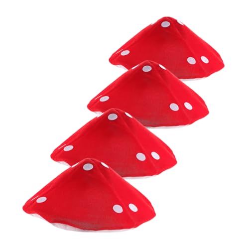 ibasenice 4-teiliges Pilzhut-cosplay-set Für Jungen Und Mädchen Party Lustiger Anziehhut Gummiband von ibasenice