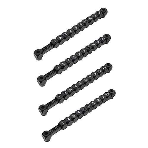 ibasenice 4 Stück Punktezähler Scorekeeper-Leiste Punktemarker Tennis Punktzahl Schalter zählbrett anzeigetafel Tischfußball-Accessoire Torhüter im Fußball Scoring-Geräte Plastik Black von ibasenice