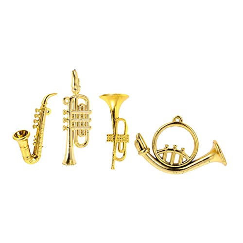 ibasenice 4 Stück Miniatur-saxophonmodelle Dekoratives Kinderspielzeug Desktop-miniaturinstrument Miniinstrument Aus Kunststoff Musikinstrumentenmodell von ibasenice