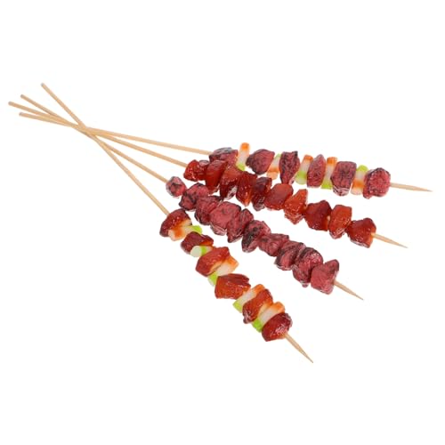 ibasenice Realistisches BBQ-Set 4-teilig Gefälschte Fleischspieße So Tun Als Ob Sie Kochen Spielzeug Für Die Küche Lebensmittelmodelle Für Dekorationsspiele von ibasenice