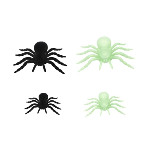 ibasenice 4 Stück Realistische Plastikspinnen für Halloween Deko Flexibel Einstellbare Spinnen für Gruseldeko für Partys und Indoor Dekorationen von ibasenice