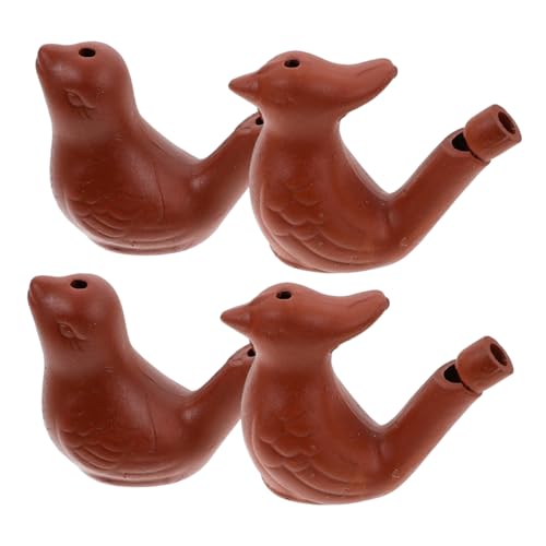 ibasenice Traditionelle Vogelpfeifen Aus Tonkeramik 4 Stück Wasservogel-lockrufspielzeug Spaß Für Jungen Und Mädchen Für Outdoor-aktivitäten von ibasenice