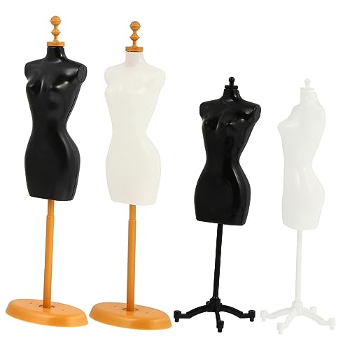 ibasenice Mode Mini Mannequin Kleid Formen 4pc Kunststoff Steht Für Jungen Und Mädchen Spielzeug von ibasenice